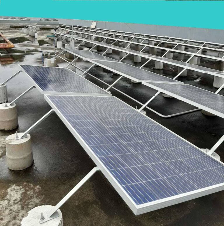 Solar panel installation structure in Kerala