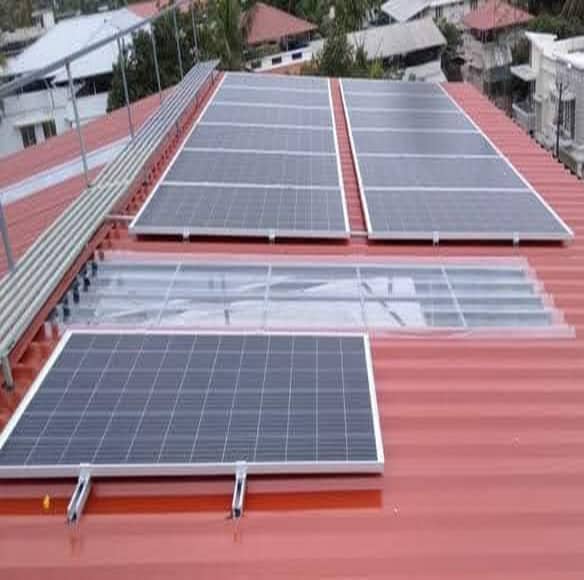 Solar Panels on sheet roof